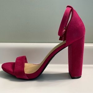 Fuchsia/magenta block heels, size 8 never worn